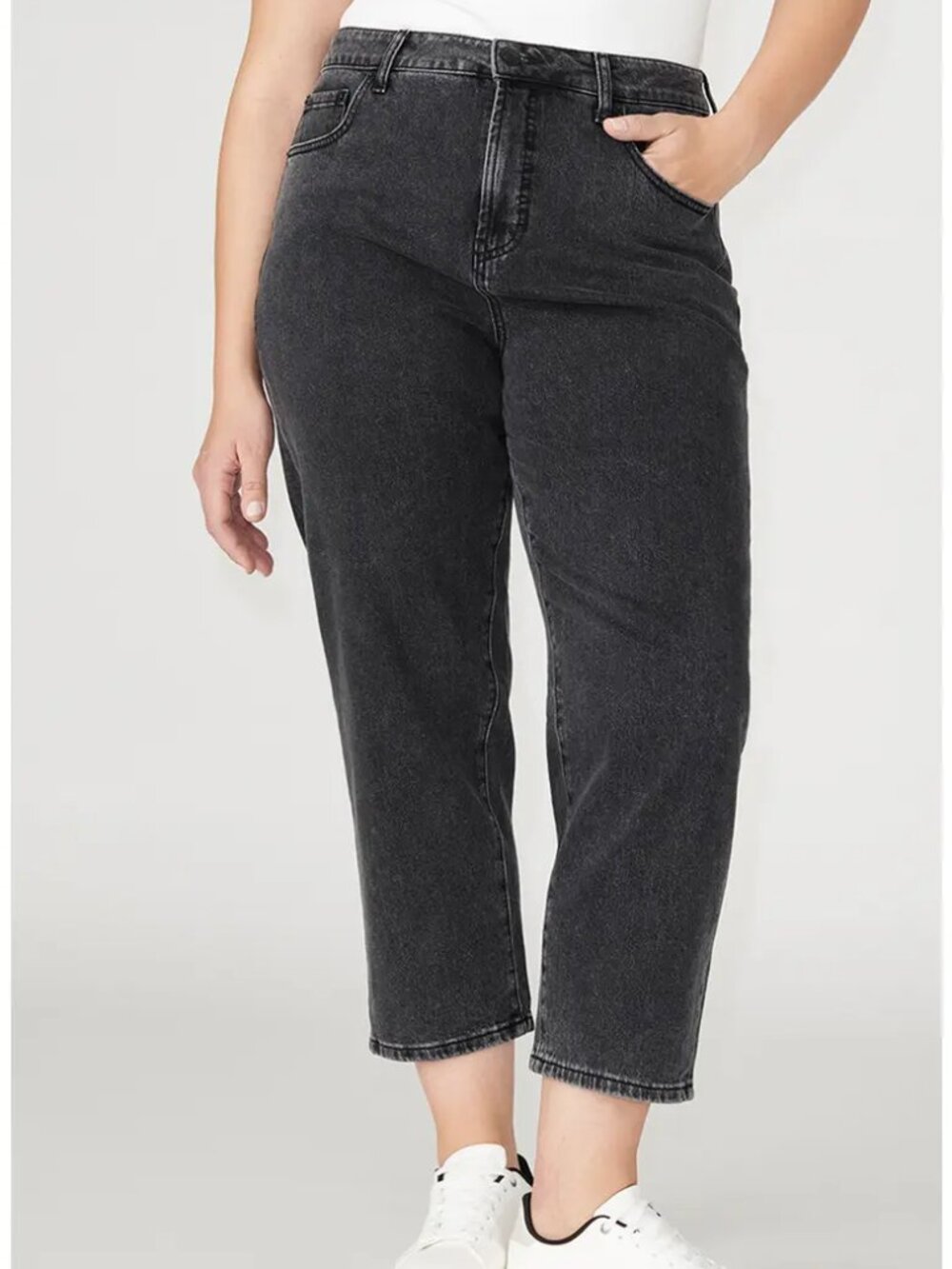 ELOQUII Naomi High Waist Comfort Stretch Crop Straight Leg Jeans NWOT
